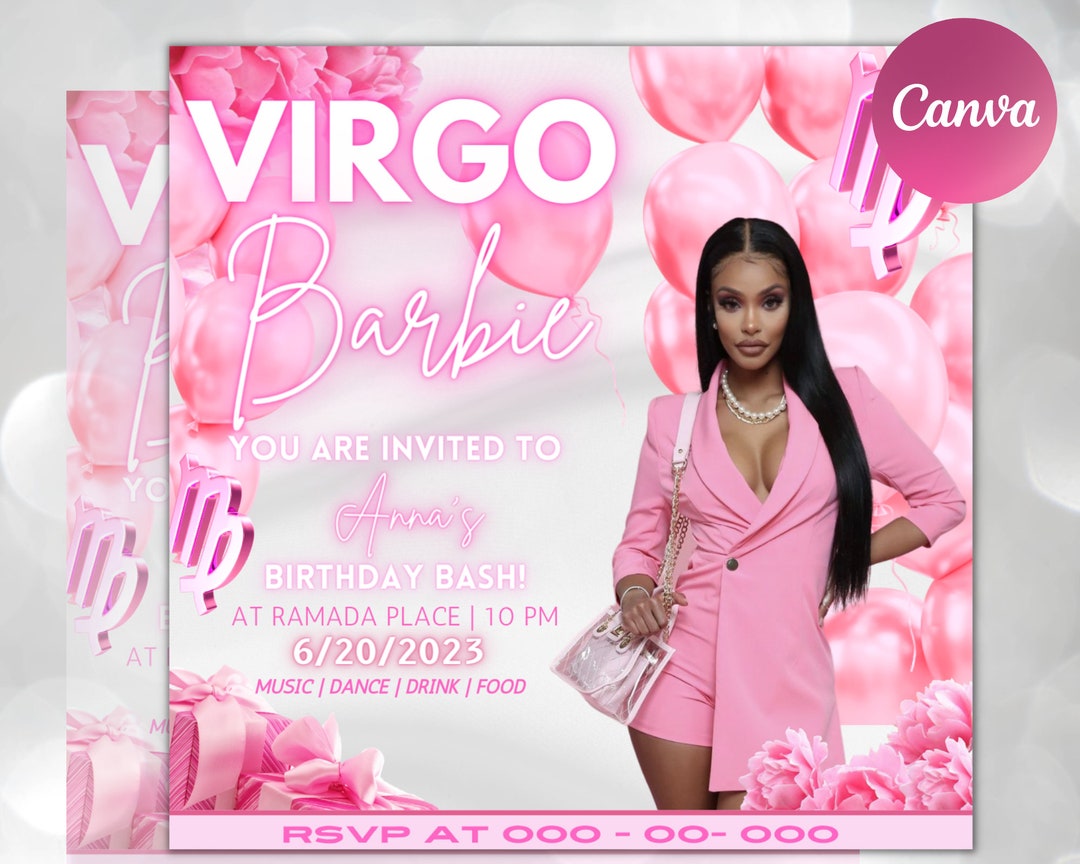 Virgo Birthday Digital Flyer, Virgo Season Birthday, Birthday Flyer