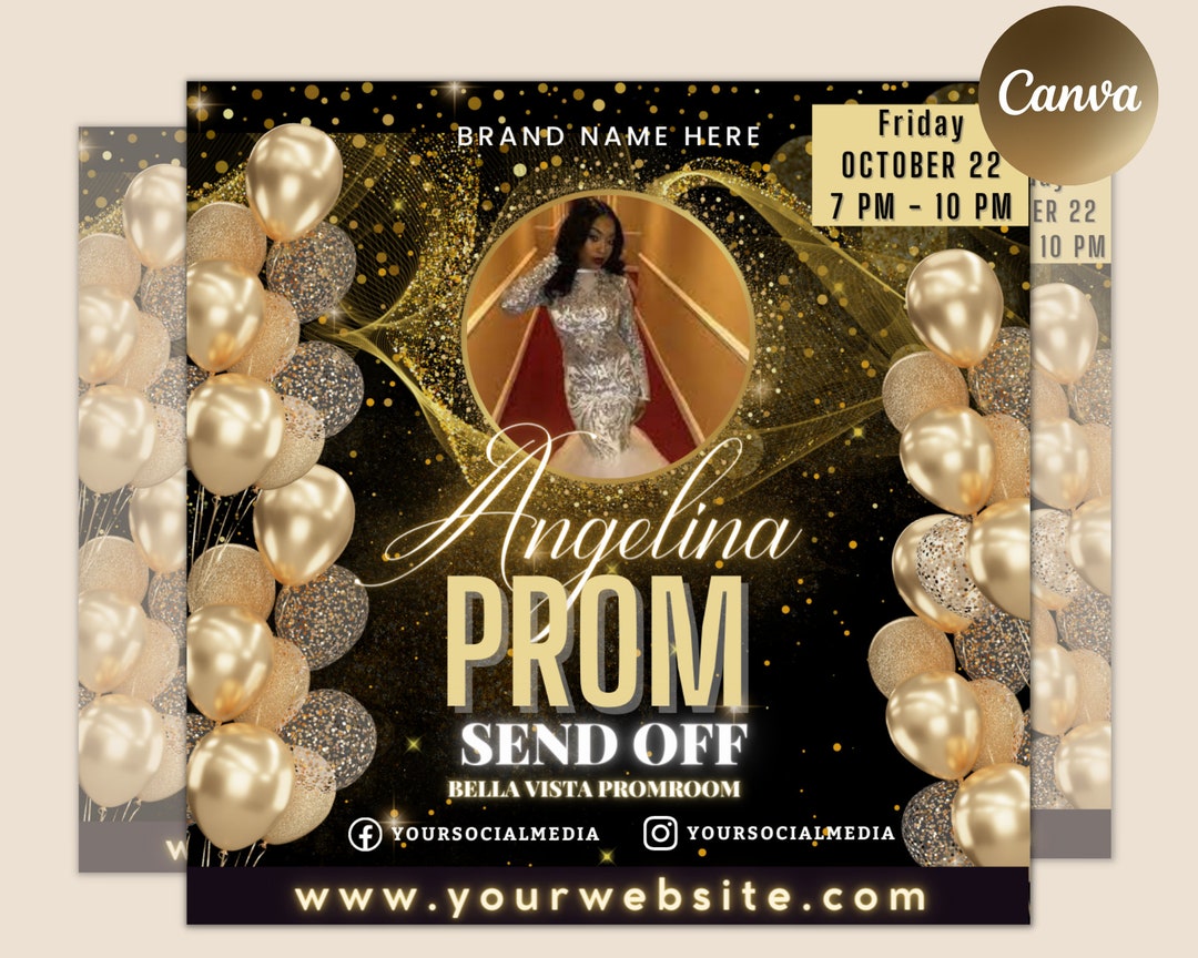 Prom Invitation Flyer, Prom Event Flyer, Prom Invitation, Prom Event ...