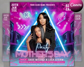 Mother's Day Party Flyer, Mother's Day Special Flyer, Celebration Flyer, Mommy Brunch Flyer, Mother's day dinner, Editable Canva Template