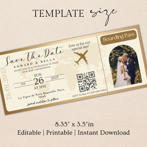 Save the Date Ticket With Photo
