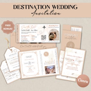 Paspoorthuwelijksuitnodiging, bestemming huwelijksuitnodiging, huwelijksuitnodiging, reizen thema bruiloft, reizen bruiloft bundel, ticket bruiloft
