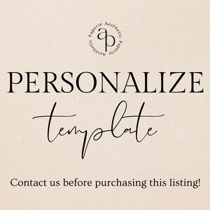 Personalize Template