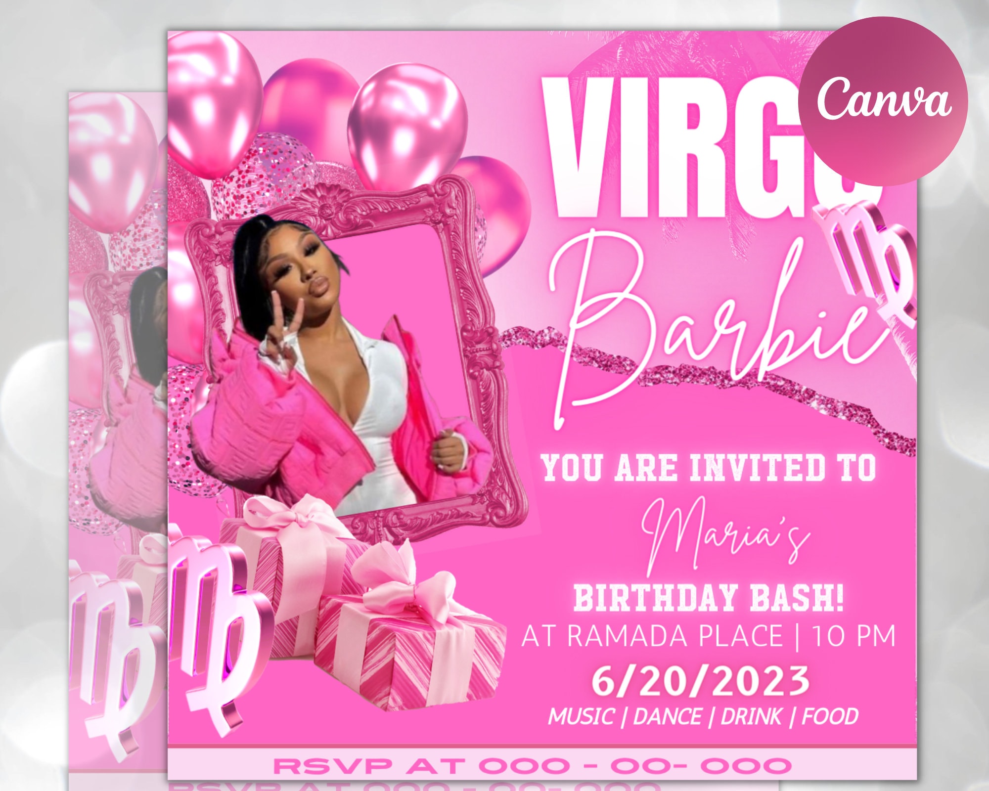 Virgo Birthday Party Flyer, Virgo Bash, Virgo Baddie, Virgo Szn
