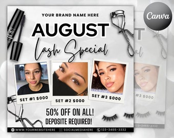 August Bookings Flyer, August Bookings Available, Lash Flyer, August Appointment Flyer, August Calendar Flyer, Booking Flyer, Makeup Flyer