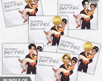 Printable Celebrity Who Has the Groom? Bachelorette Party Groom, Groom Scratch Off Game, Bridal Shower Game, Canva Template Digital Download