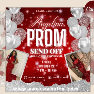 Prom Invitation Flyer, Prom Event Flyer, Prom Invitation, Prom Event Poster, Prom Party Invite, Prom Celebration, Party Flyer Template