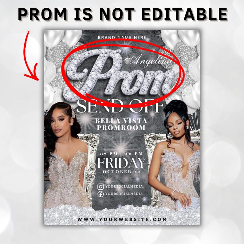 Prom Send off Flyer, DIY Prom Flyer, Prom Canva Template, Prom Send Off ...