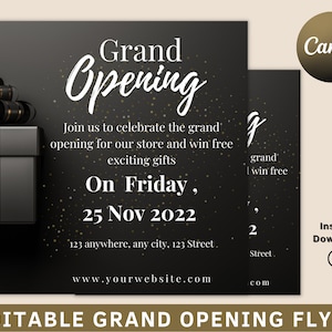 DIY Grand Opening Flyer, Grand Opening Event Flyer, Celebration Flyer, Launch Event Party, Lash, Hair, Nails Flyer, Social Media Post