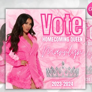 Vote Campaign Flyer, Homecoming Flyer, Homecoming Campaign, Homecoming Queen, Homecoming Vote For Me, Social Media Flyer