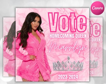 Vote Campaign Flyer, Homecoming Flyer, Homecoming Campaign, Homecoming Queen, Homecoming Vote For Me, Social Media Flyer