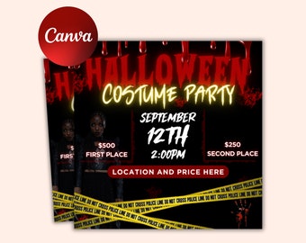 Halloween Flyer, DIY Flyer Template Design, Sale Flyer, Hair Flyer, Fall Sale Flyer, Pink Flyer, Scary Flyer, Premade Business Flyer Design