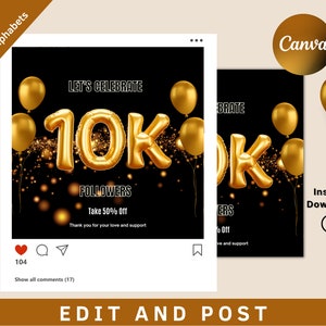 Social Media Followers Flyer, Thank You Flyer, Anniversary Flyer, Celebration Flyer, Followers Post, Social Media Flyer, Instagram Post