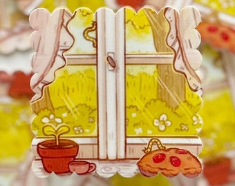 Windowsill Cuties Sticker | Glossy Vinyl Art (2" x 2")