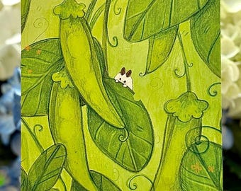 Sweet Pea Moth Art Print | 5x7 Cardstock Nature Illustration