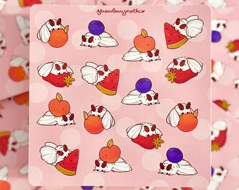 Fruit Mothies Sticker Sheet | Glossy Vinyl Bug Sticker