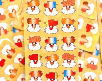 Popsicle Mothies Sticker Sheet | Cottagecore Art, Waterproof Vinyl (3.3" x 6")