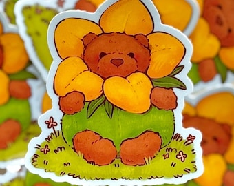 Flower Plush Inspired Sticker | 2.7" x 3" | Cottagecore Art Sticker