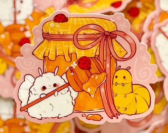Honey Buggies Sticker | Bug Art, Cottagecore Illustration (2.5" x 3")