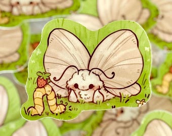 Bug Buddies Sticker | Cute Moth Bug Aesthetic Sticker | 2" x 2.6" | Pretty Bug Sticker