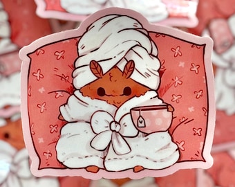 Self-Care Moth Sticker | Waterproof Vinyl Bug Art (2.4" x 2.7")