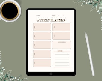 Digital Weekly Planner  | iPad Planner | 2023 Planner | GoodNotes, Notability Planner