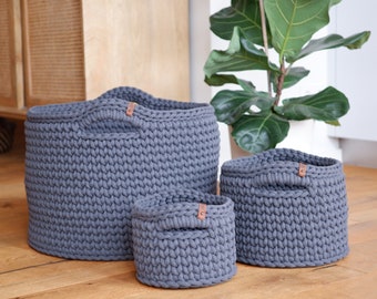 XXL crochet basket "Hygge" / large storage basket / laundry basket
