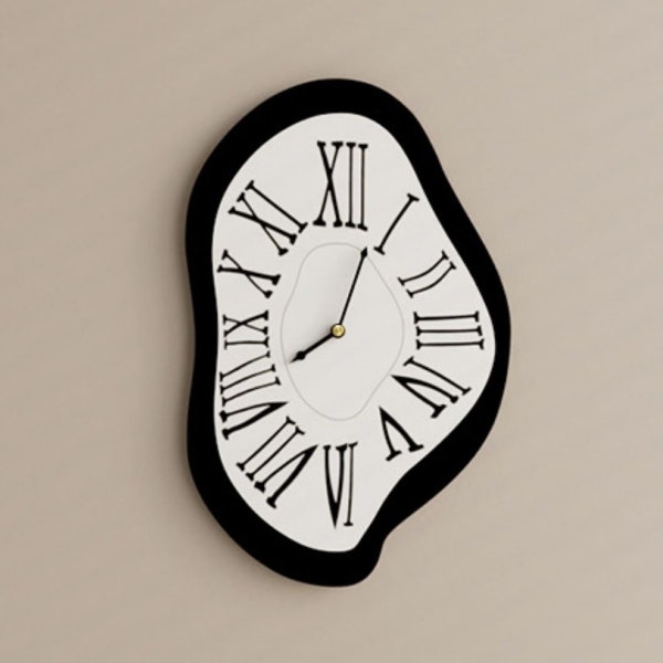 Horloge de fusion Salvador Dali la persistance de la mémoire peinture à l'huile art horloge murale horloge de table décoration de la maison décor de salon