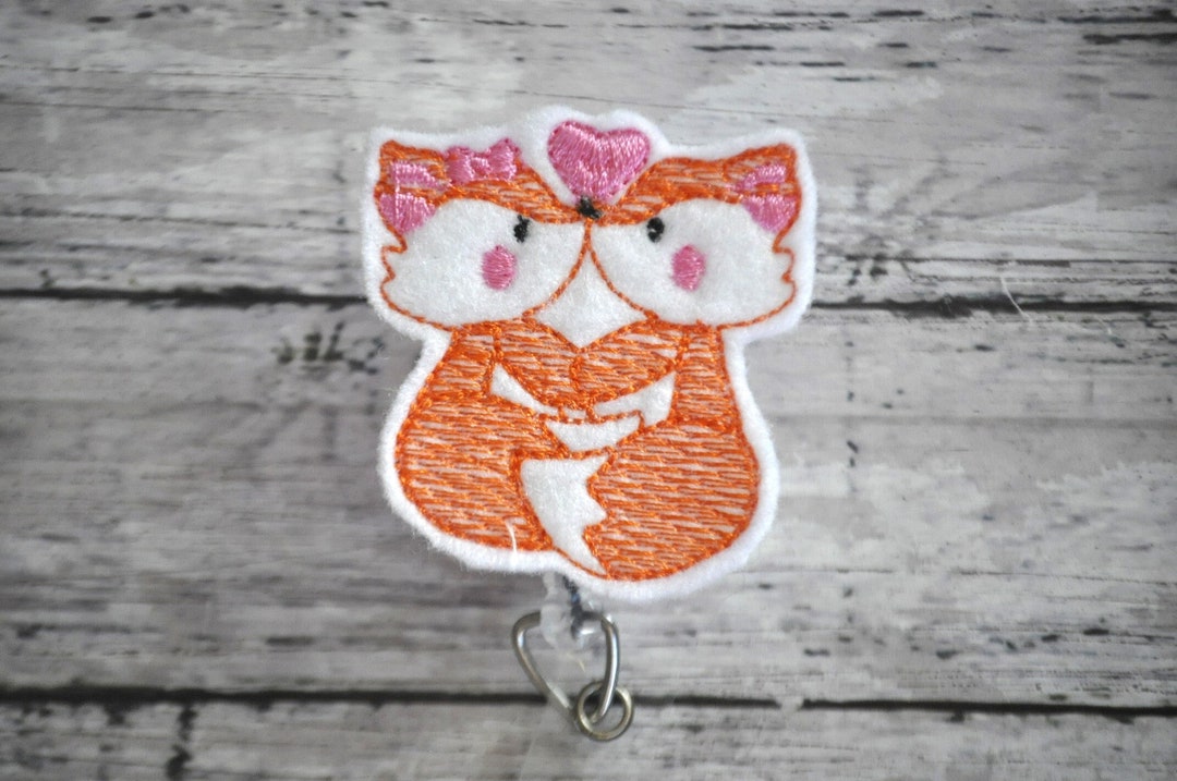 Fox Badge Reel Toppers, Valentine Badge Reel, Badge Reel Nurse