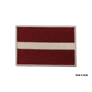 thumbnail image 2 of Latvia Flag Patch – Embroidered Souvenir Emblem With VELCRO® Brand Fastener 2 of 4