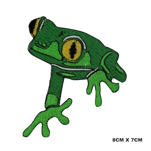 Cute Frog Leg Green Disney Cartoon Logo Iron-On Patch, Vinyl Player Badge, Vintage Decorative Patch, DIY Embroidery, Embroidered Applique