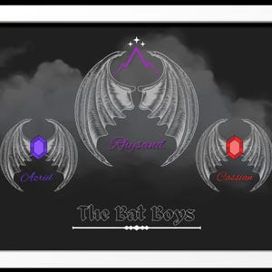 Romantasy Book Art- ACOTAR- Night Court- Bat Boys- Pobieranie cyfrowe