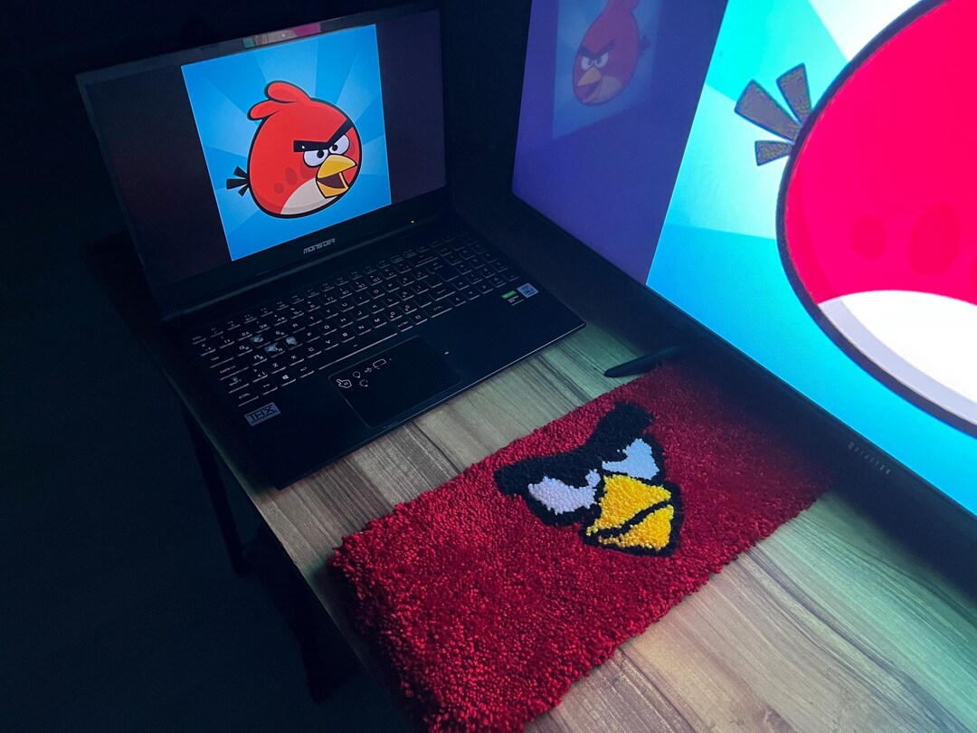 Angry Birds Desk Rug W\ Red Laptop Rug - Personalized Keyboard Mini ...