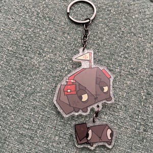 Coal and Pebble  Dandys World Roblox Connection Keychain