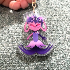 Twisted Bassie Dandy&#39;s World keychain Dandy’s world gift merch fanart fan art Dandy’s world Roblox gift Double-Sided Acrylic Keychain
