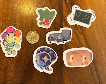 Dandy's World Pebble Astro Vee Shelly Sprout Dandy Sticker Pack