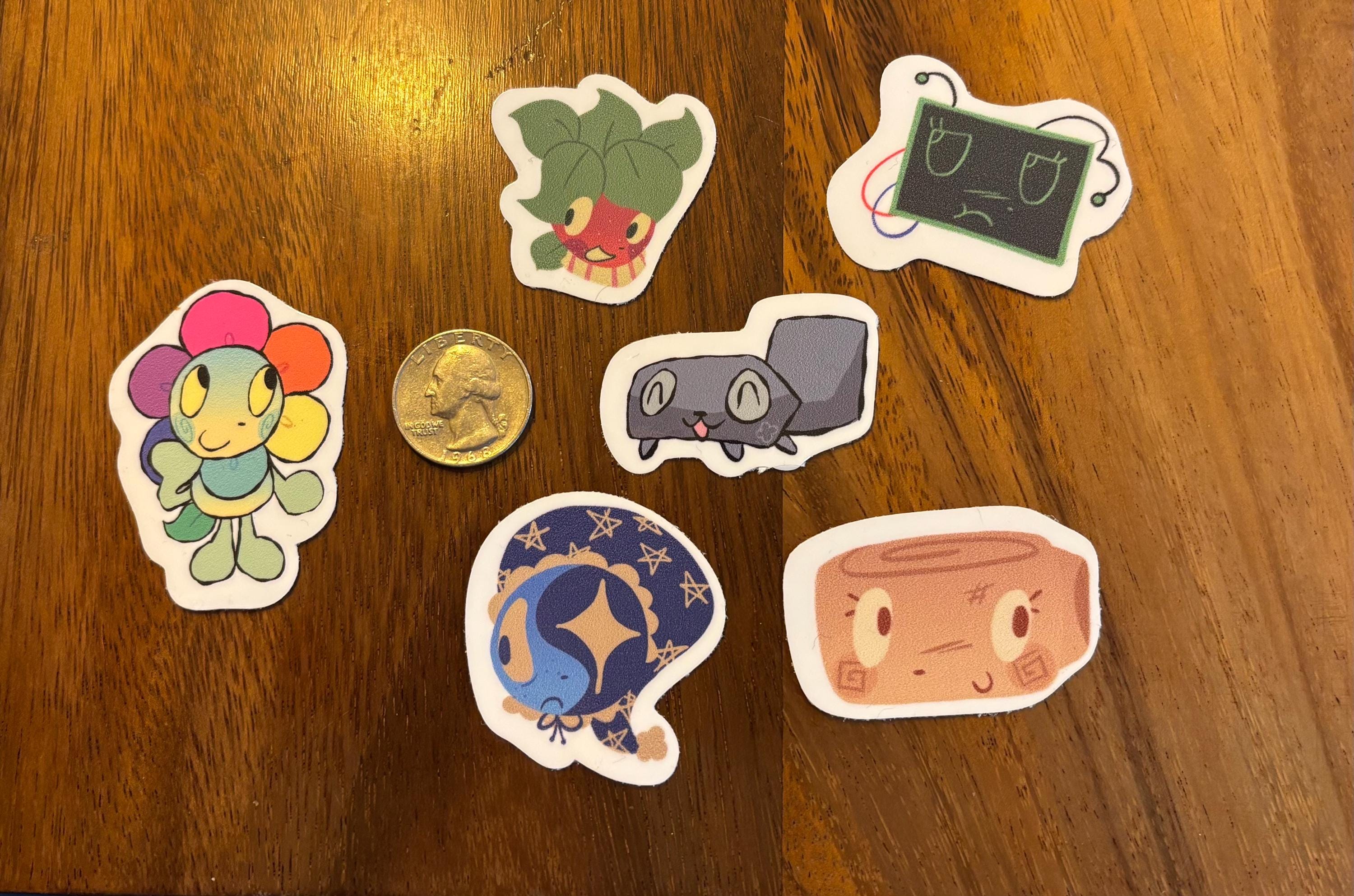 Dandy's World Pebble Astro Vee Shelly Sprout Dandy Sticker Pack