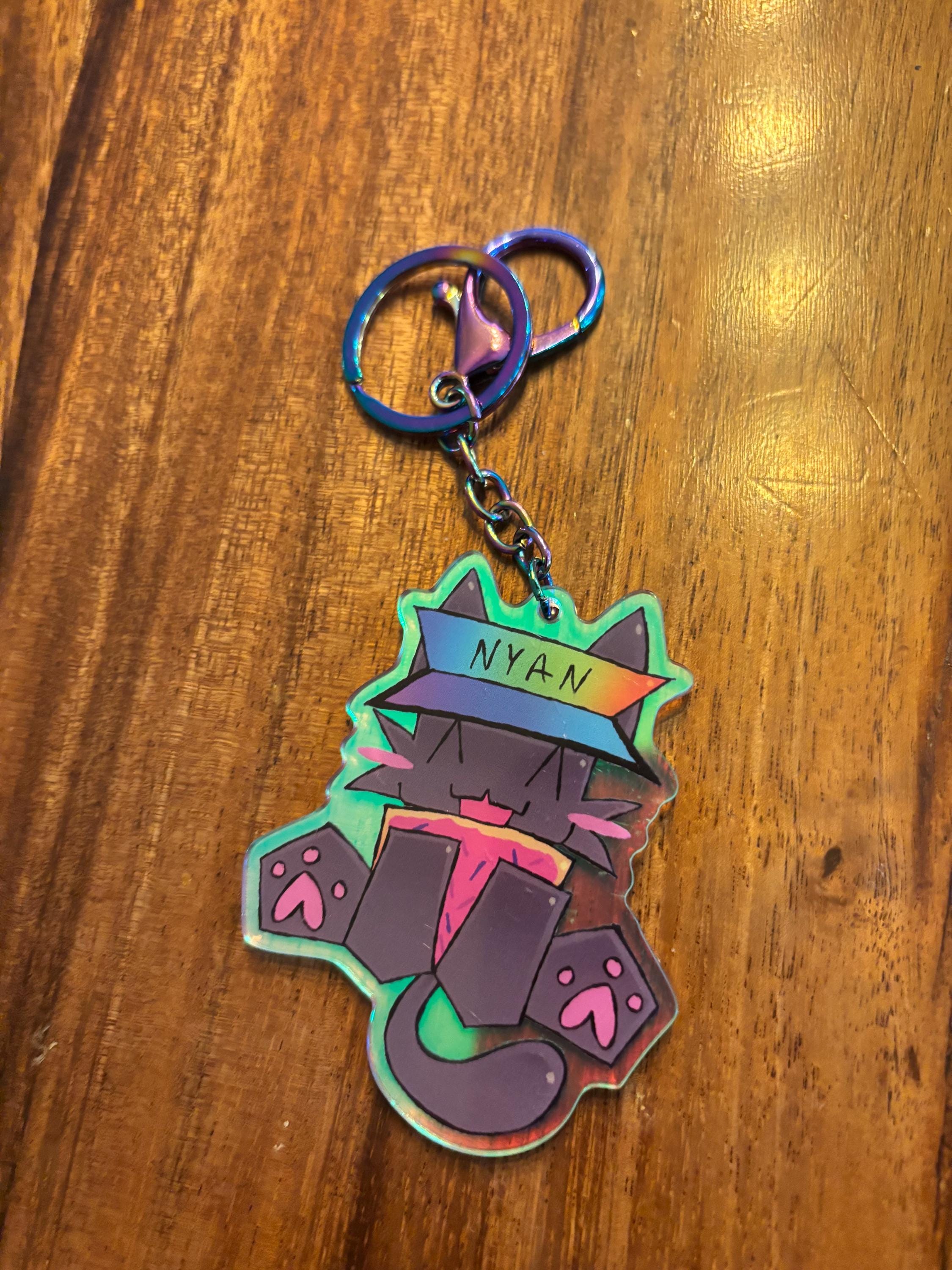 Roblox Forsaken Nyan ElliotとTac Nayn Chance Tailのキーホルダー