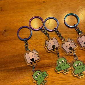 Two and Gaty TPOT Linked Keychain bfb - xfohv - X finds out his value - Object show - Battle for dream island - Two bfb