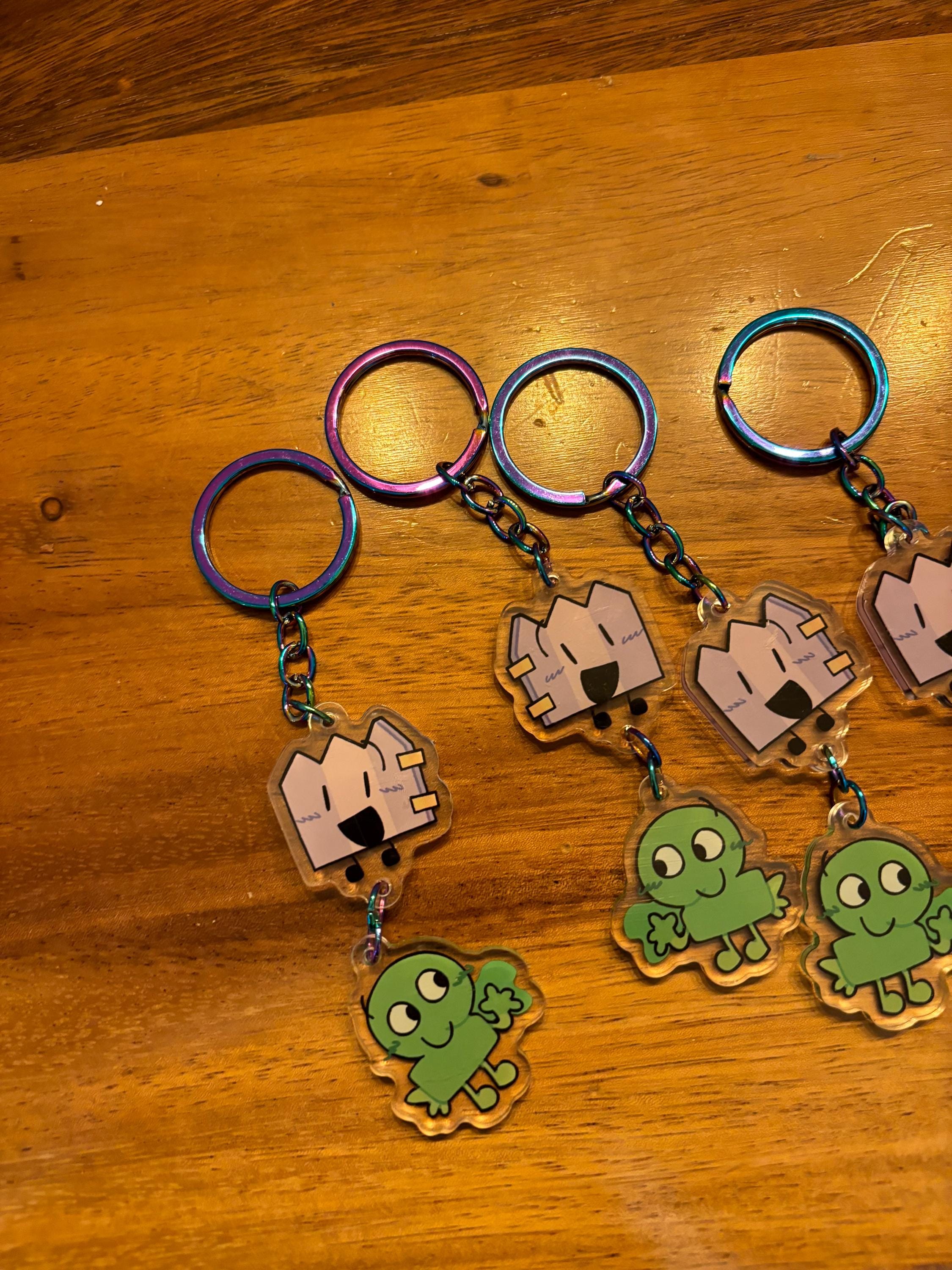 Two and Gaty TPOT Linked Keychain bfb - xfohv - X finds out his value - Object show - Battle for dream island - Two bfb