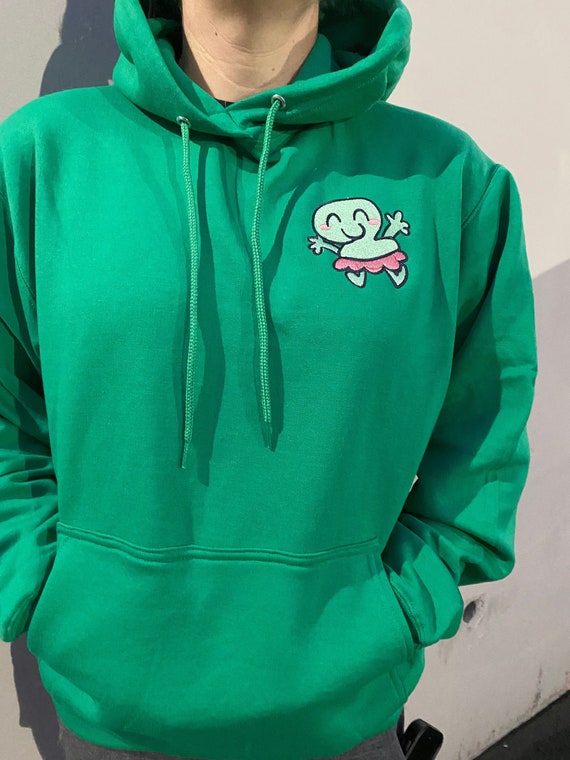 TPOT Two Embroidered Hoodie – BFDI Algebralian Green Sweater - Etsy UK