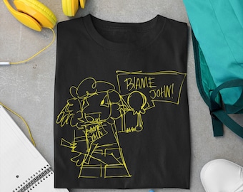 Camiseta de Shedletsky Forsaken con la culpa de John Roblox
