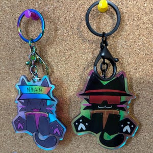 Roblox Forsaken Nyan Elliot and Tac Nayn Chance Tail- keychains