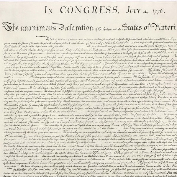 Declaration of Independence© - SVG, PNG or JPEG Digital Download