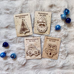 Weihnachtspost aus Holz – Eine besondere Art, Freude zu verschenken! Geschenkkarte, Geldgeschenk, Weihnachtskarte