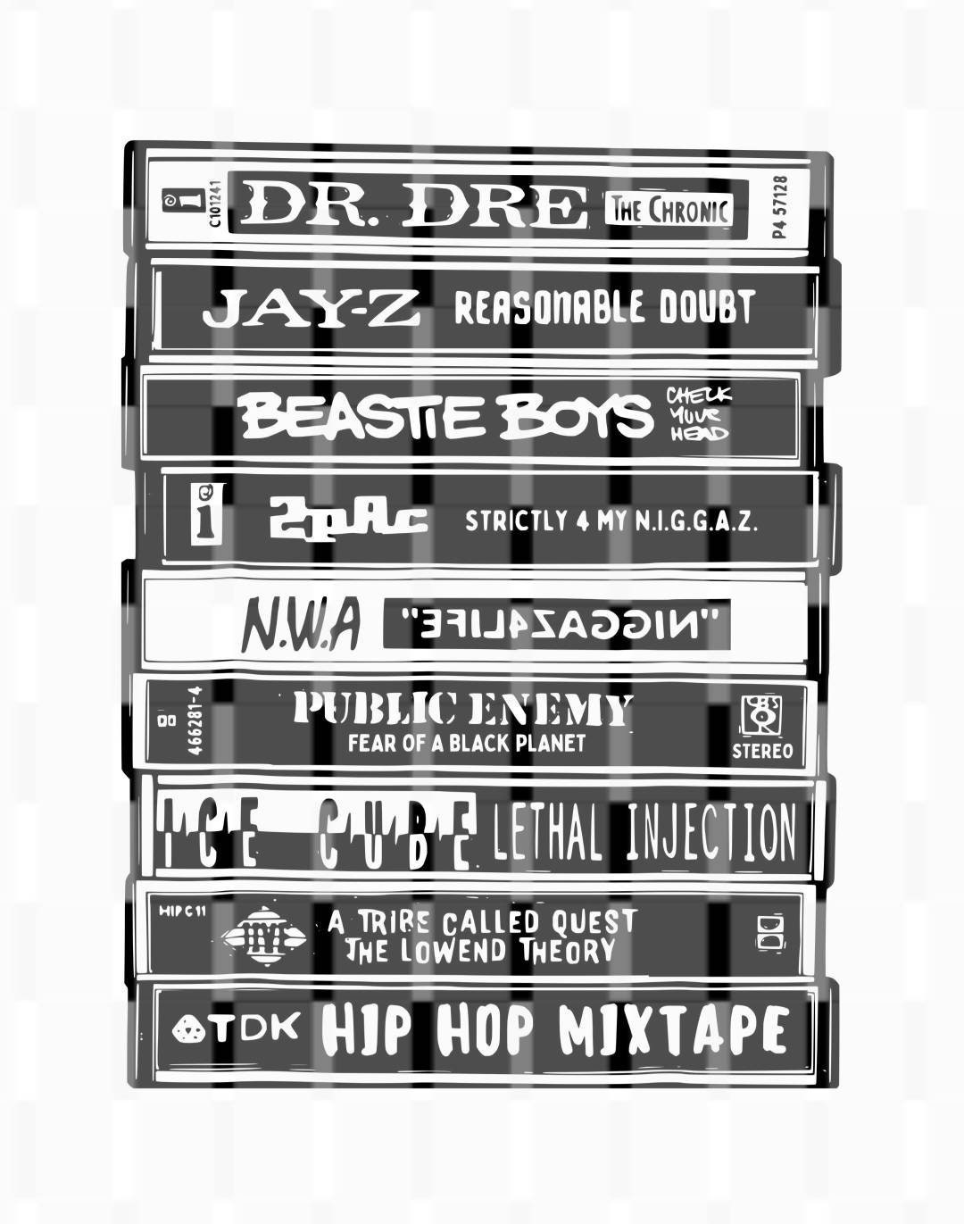90s rap cassettes png pdf jpg tapes hip hop dr dre ice cube Etsy México