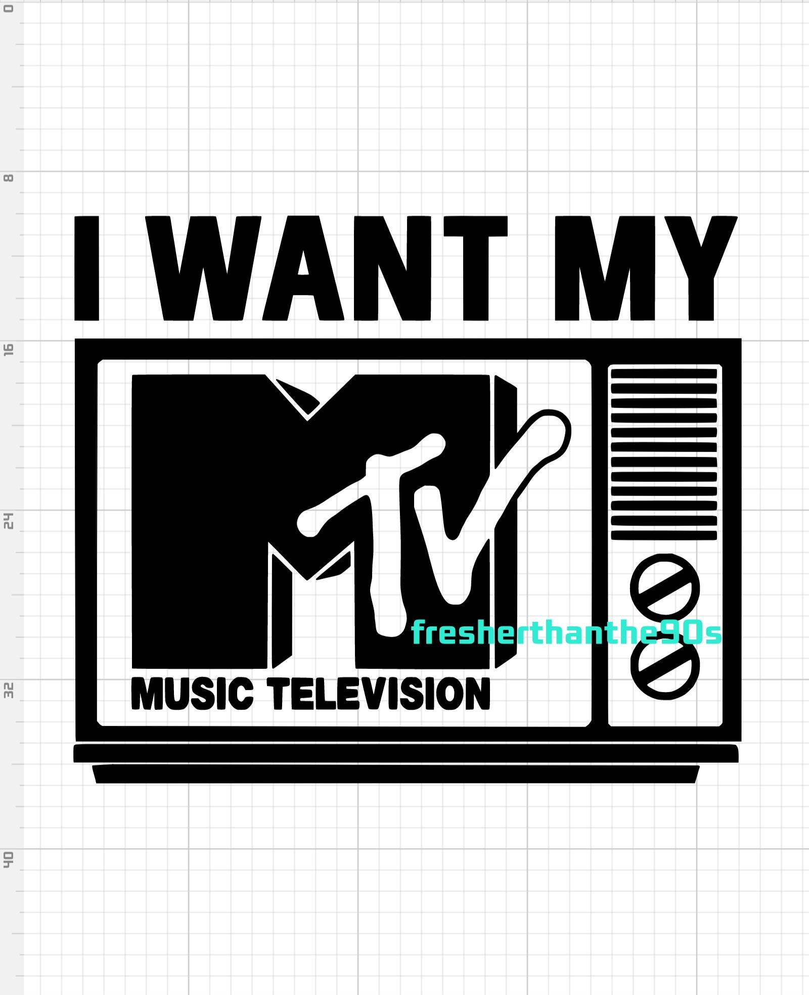 I Want My Mtv Svg Png Pdf Jpg 80s 90s Music Television Tshirts Etsy