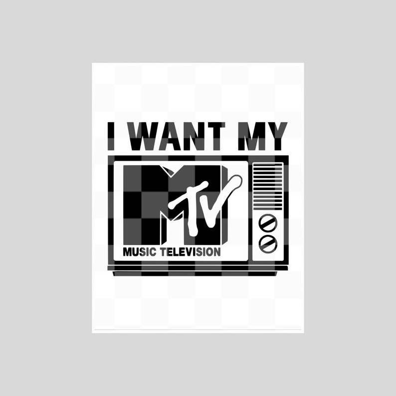 I Want My Mtv Svg Png Pdf Jpg 80s 90s Music Television Tshirts Etsy