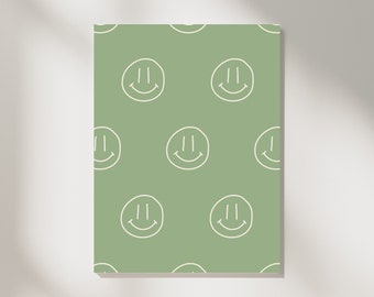 Sage Green Wall Art | Trendy Retro Wall Art | Aesthetic Room Decor | College Dorm Decor | Digital Download 18 x 24