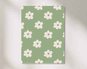 Sage Green Wall Art | Trendy Retro Wall Art | Aesthetic Room Decor | College Dorm Decor | Digital Download 18 x 24