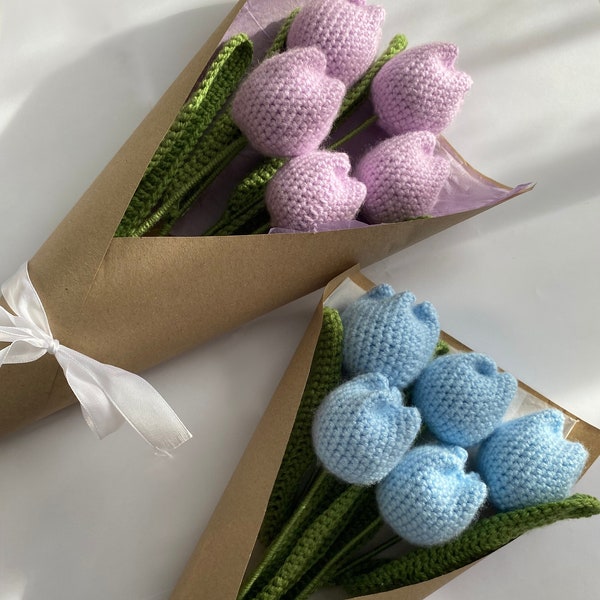 Crochet tulips | Forever flowers | Home decor | Gift for her | Handmade